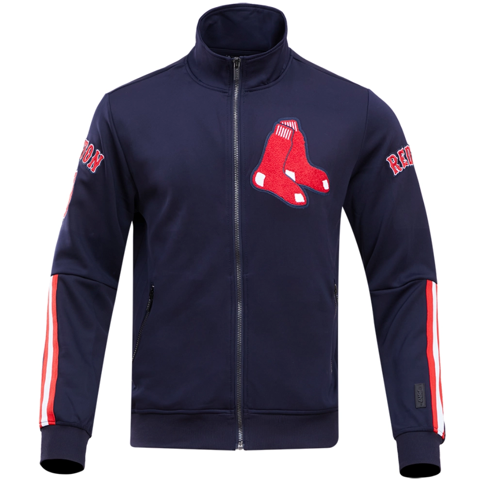 Boston Red Sox Classic Chenille Full-Zip Polyester Varsity Navy Jacket