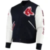 Boston Red Sox Classic Wool & Leather Varsity Jacket Navy & White
