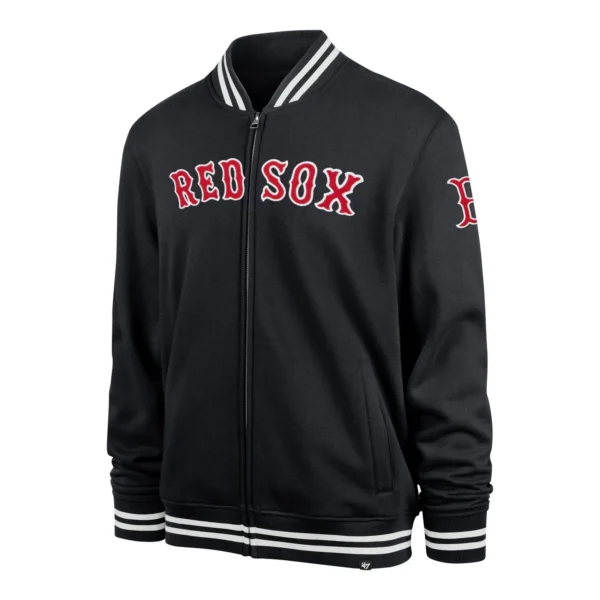 Boston Red Sox Cooperstown Wax Pack Pro Camden Track Black Cotton Jacket