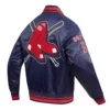 Boston Red Sox Mashup Full-Snap Satin Varsity Navy Jacket 3