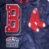 Boston Red Sox Mashup Full-Snap Satin Varsity Navy Jacket 5