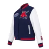 Boston Red Sox Mashup Woman’s Wool & Leather Varsity NavyWhite Jacket 2