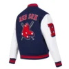 Boston Red Sox Mashup Woman’s Wool & Leather Varsity NavyWhite Jacket 3