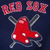 Boston Red Sox Mashup Woman’s Wool & Leather Varsity NavyWhite Jacket 4