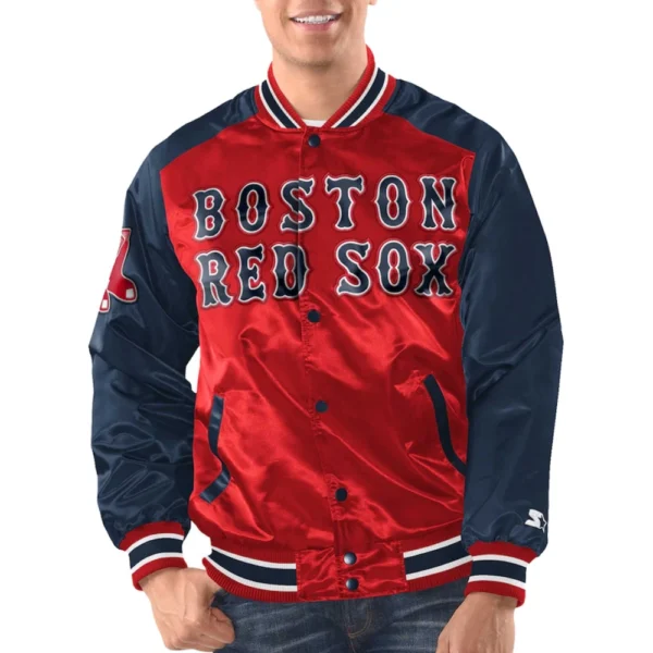 Boston Red Sox Renegade Satin Varsity Jacket – RedBlue