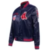 Boston Red Sox Retro Classic Women’s Full-Snap Satin Varsity Jacket 2