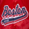 Boston Red Sox Script Tail Full-Snap Satin Varsity Jacket – Red 5