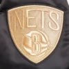 Brooklyn Nets Black & Gold Black Varsity Jacket 6