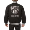 Brooklyn Nets Black One Color Varsity Jacket 1