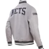Brooklyn Nets Crest Varsity Grey Jacket 1