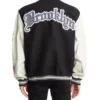 Brooklyn Nets Old English Block Letter Black Varsity Jacket 1