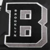 Brooklyn Nets Old English Rib Black Varsity Jacket 7