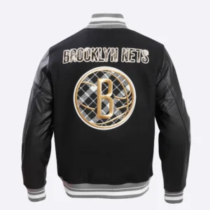 Brooklyn Nets Pro Prep Wool Black Jacket 3