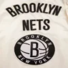 Brooklyn Nets Retro Classic Varsity Cream Jacket 5