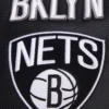 Brooklyn Nets Retro Classic Wool and Leather Cream Varsity Jacket 5