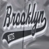 Brooklyn Nets Script Tail Grey Varsity Jacket 4