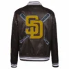 Brown Women’s San Diego Padres Mashup Full-Snap Varsity Jacket