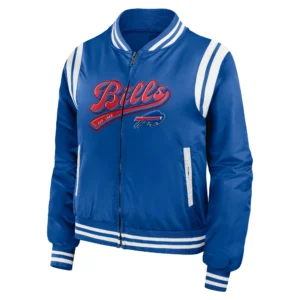 Buffalo Bills Bomber Blue Varsity Jacket