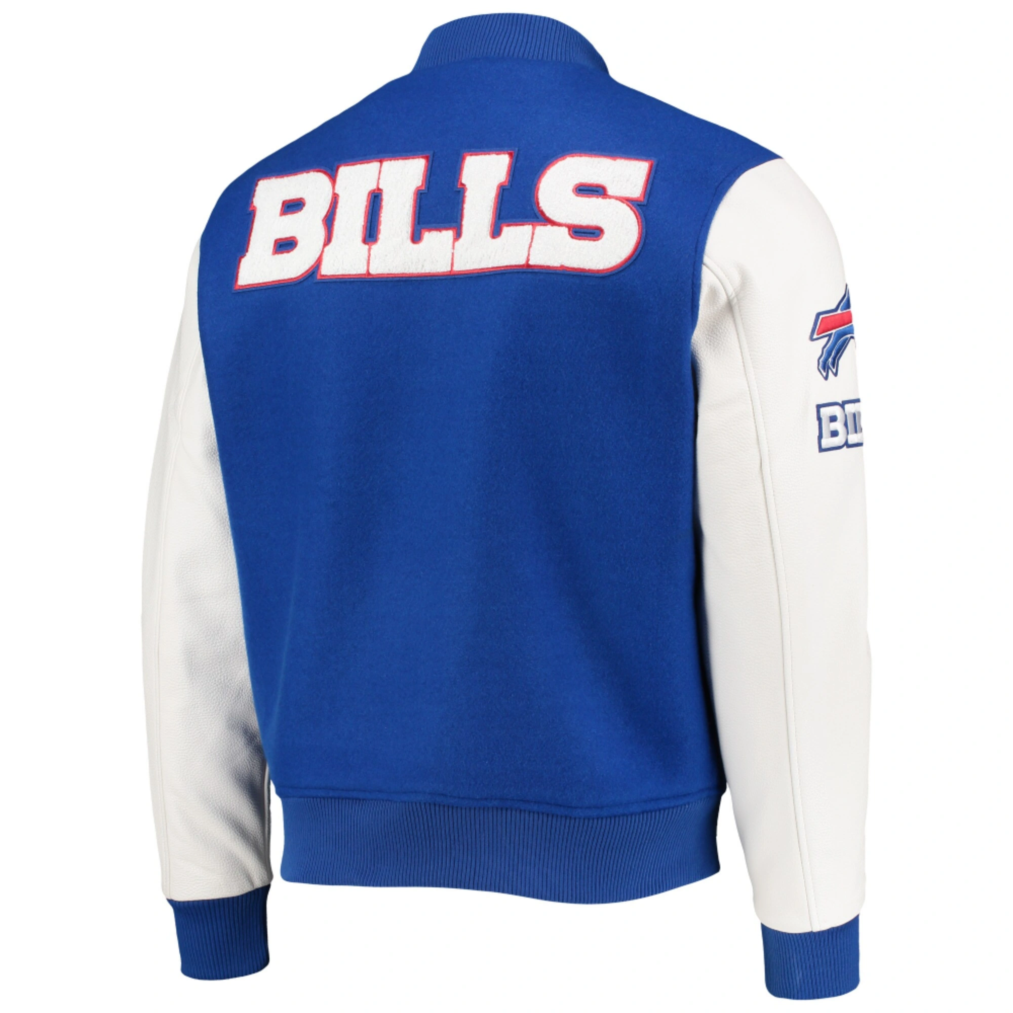 Buffalo Bills Classic Blue and White Wool Varsity Jacket 1