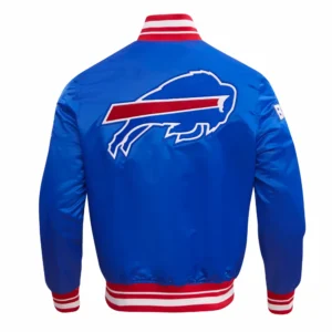 Buffalo Bills Mashup Blue Satin Varsity Jacket 1