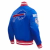 Buffalo Bills Mashup Blue Satin Varsity Jacket 3