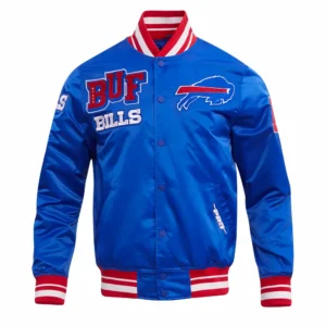 Buffalo Bills Mashup Blue Satin Varsity Jacket