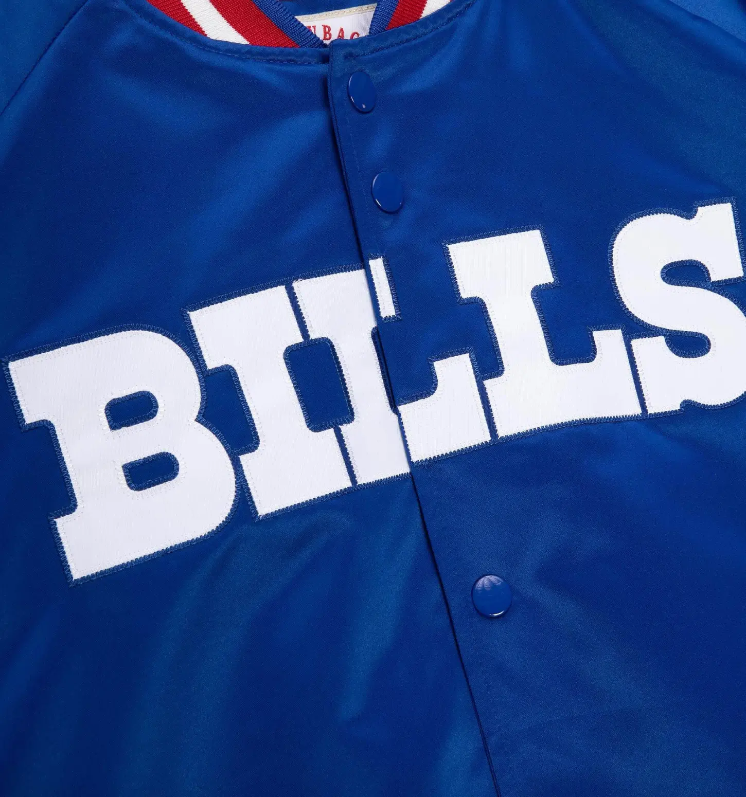 Buffalo Bills Navy Blue Satin Varsity Jacket 2