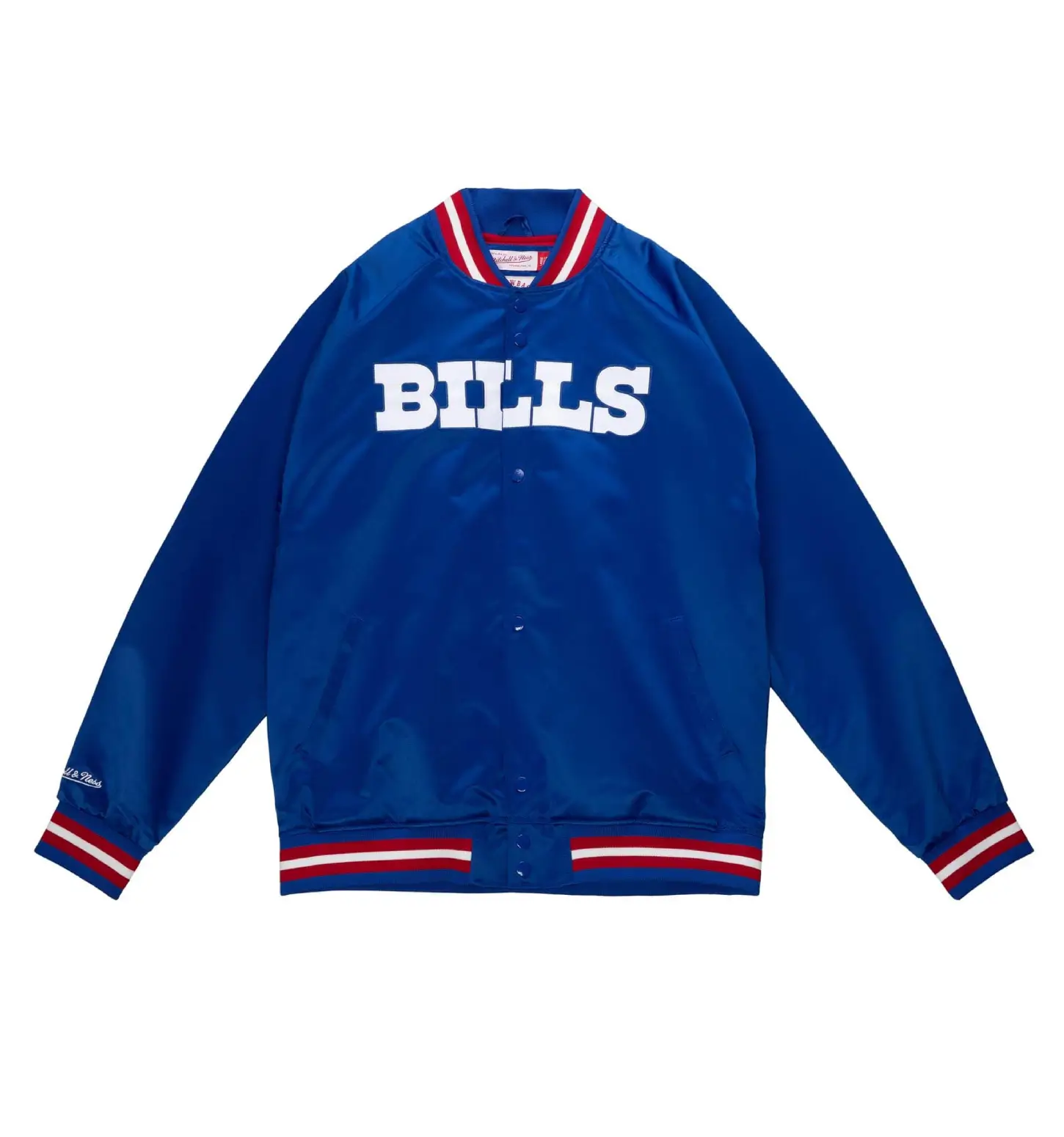 Buffalo Bills Navy Blue Satin Varsity Jacket