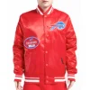 Buffalo Bills Old English Red Varsity Jacket