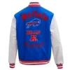 Buffalo Bills Old English Wool and Leather Varsity Jacket 1