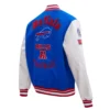 Buffalo Bills Old English Wool and Leather Varsity Jacket 3