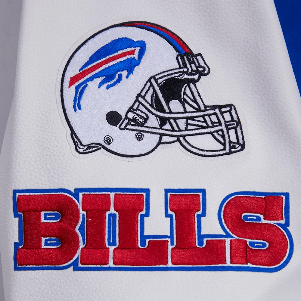 Buffalo Bills Old English Wool and Leather Varsity Jacket 6