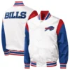 Buffalo Bills Pitch Satin White Varsity Jacket 2
