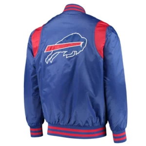 Buffalo Bills Prime Time Blue Satin Varsity Jacket 1