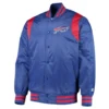Buffalo Bills Prime Time Blue Satin Varsity Jacket