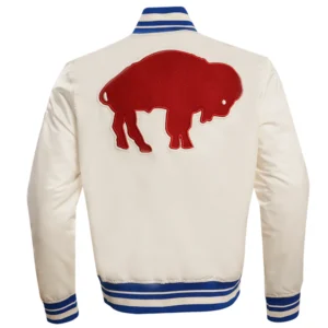 Buffalo Bills Retro Classic Varsity Cream Jacket 1