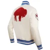 Buffalo Bills Retro Classic Varsity Cream Jacket 5