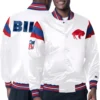 Buffalo Bills Satin Varsity White Jacket 2