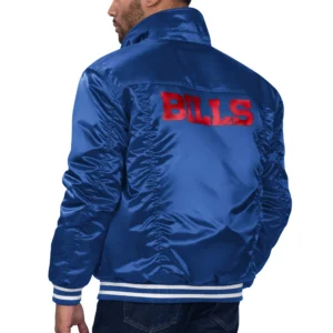 Buffalo Bills Silver Tab Trucker Blue Varsity Jacket 1