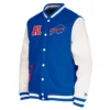 Buffalo Bills Third Down Blue and White Varsity Jacket