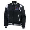 Buffalo Bills WEAR by Erin Andrews Women’s Black Bomber Full-Snap Jacket