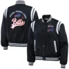 Buffalo Bills WEAR by Erin Andrews Women’s Black Bomber Full-Snap Jacket 2