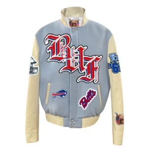 Buffalo Bills Wool Old English Blue Varsity Jacket