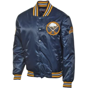 Buffalo Sabres Rib Knitted Navy Blue Jacket