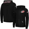Carolina Hurricanes Black Hoodie Varsity Jacket 2