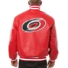 Carolina Hurricanes Classic Rib knitted Red Jacket 1
