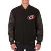 Carolina Hurricanes One Color Black Varsity Jacket