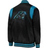 Carolina Panthers Black Prime Time Varsity Jacket 1