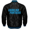 Carolina Panthers Bomber Black Varsity Jacket 1