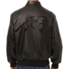 Carolina Panthers Bomber Leather Varsity Jacket 1